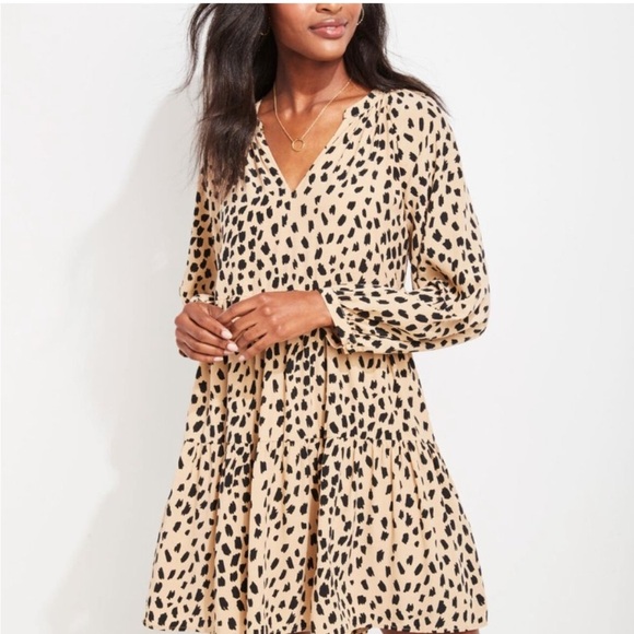 Vineyard Vines Tan and Black Long Sleeve Dress - Picture 4 of 14